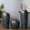 Jarrón de Valor Yan Cerámica de Jingdezhen Adornos de Decoración para el Hogar Hidropónico Escritorio Florero Chino