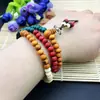 Pulsera de 6mm216 cuentas de colores al por mayor Pulsera de cuentas de sándalo imitación de 6 anillos Mazo de diamantes mazo mágico no se desvanece