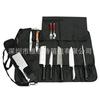 Personalizado 17 Slots Chef Faca Roll Bag Portátil Knife Storage Tote Bag com Alça de Ombro Multifuncional Knife Storage Bag