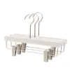 Cabides de Acrílico Branco Puro para Lojas de Roupas, Roupas Infantis, Roupas Masculinas e Femininas, Cabides Antiderrapantes, Prendedores de Calça Venda por Atacado