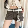 Cinturón de Alta Gama Mate Estilo Coreano para Mujer con Diseño Retro y Decoración de Hebilla Metálica, Adecuado para Combinar con Jeans y como Accesorio de Moda