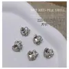 Joyería de Pedrería para Uñas 2025 Nuevo Modelo Pedrería de Aleación Deslumbrante Cristal de Colores Corazón Inclinado Pedrería Cuadrada Gruesa para Uñas Venta al por Mayor