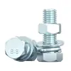 Juego de Pernos Galvanizados de Alta Resistencia Grado 8.8 con Cabeza Hexagonal Exterior Juego Completo de Tornillos, Tuercas y Combinaciones de Varillas Mm4M6M8-M24