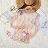 Camisa de encaje Super Fairy para mujer, nueva camisa de encaje de cuello medio alto, sexy, de malla hueca, de manga larga, para primavera y otoño