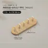 Base para Unhas de Fileira Dupla, Base para Prática de Nail Art, Base para Unhas de Madeira Maciça de Bambu, Apoio de Dedo Metálico de Argila, Base para Unhas