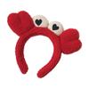 Internet Celebridade Ao Vivo com Bonito Dos Desenhos Animados Vermelho Grande Caranguejo Headband Moda Plush Maquiagem Lavar Rosto Lamb Hair Hoop