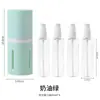 Botella Rellenable Portátil 4 en 1 para Viaje para Cosméticos y Artículos de Tocador - Dispensador de Spray y Loción, Lavable, Desmontable