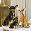 Modelo de cachorro Chihuahua molde de cachorro de estimação adereço de fotografia roupas de cachorro ornamento de chão cachorro veado filhote de cachorro adereço