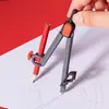 Compás Metálico sin Plomo Deli Set de Dibujo para Estudiantes Compás de Plástico Específico para Examen con Núcleo de Plomo Herramienta de Dibujo Compás