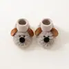 Zapatos para Primeros Pasos Antideslizantes de Lana de Cordero Engrosada para Bebés Niños y Niñas Pequeños Zapatos Suaves con Suela Calcetines Lindos Cachorros Zapatos de Algodón