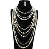 Collares de Moda Europeos y Americanos, Collares de Perlas Multicapa, Exagerados Elegantes, Collares Largos para Clavícula 6470