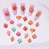 Accesorios populares transfronterizos para decoración de uñas de hoja de arce, pequeños accesorios de resina para manualidades DIY, aretes, pinzas para el cabello, decoraciones de uñas ponibles y pedrería