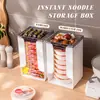 Caixa de Armazenamento para Macarrão Instantâneo de Cozinha, Caixa Organizadora de Armário, Organizador de Armazenamento para Máscaras Faciais, Caixa para Itens Diversos, Cesto de Armazenamento de Canto Reto para Máscaras