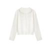 26ª Coleção de Primavera Inverno Roupa de Casa Estilo Doce Coração Crochê Top Interno Nova Moda Cardigan Fofo Tricô