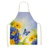 Delantal Estampado de Mariposas Europeo y Americano Transfronterizo Impermeable y a Prueba de Aceite Moda Personalizada Soporta Lotes de Una Pieza