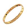 Popular Transfronteiriço Liga Pulseira Masculina Destacável e Ajustável Ouro Preto Pulseira Magnética Pulseira Europeia e Americana de Casal para Homens