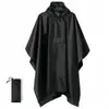 Poncho Impermeable para Lluvia Transfronterizo para Senderismo, Montañismo, Acampada, Exterior Individual Impermeable Multifuncional Poncho de Lluvia Táctico 3 en 1