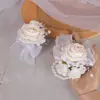 Flor de Muñeca de Bienvenida para Boda Estilo Bosque, Ramillete de Novia, Dama de Honor, Hermana, Grupo, Juego de Flores Decorativas para Mano, Pulsera para Evento y Fiesta