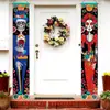 Decoración para Fiesta del Día de Muertos Suministros Banner de Porche del Día de Muertos Banner Colgante de Puerta Decoración Colgante de Fiesta Coutts