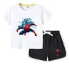 2026 Camiseta Infantil Masculina Verão Novo Estilo Manga Curta Roupa Infantil Estilo Coreano Algodão Calça Curta Feminina Conjunto de Duas Peças