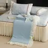 2026 Nuevo Modelo Tipo Pe-Like Enfriamiento Jacquard Falda de Cama Estilo Colchoneta Refrigerante Juego de Tres Piezas Colcha de Verano Colchoneta Refrigerante Juego de Cuatro Piezas Lavable a Máquina Aire Acondicionado