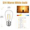 S14 Cañón de Luz LED de Plástico Lámpara de Filamento Edison 2700K Luz Cálida E27 Impermeable Ahorro de Energía Cadena de Luces de Respaldo St45