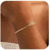 Bestseller Transfronteiriço da Amazon Pulseira de Contas Cruzadas Banhada a Cobre para Mulheres Moda Temperamento Versátil Empilhável Joia de Mão Atacado