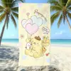 Toalla de Playa con Estampado de Perro Pudín de Sanrio, Absorbente de Agua, Secado Rápido, Fibra Ultrafina, Toalla de Baño para Vacaciones, Directo de Fábrica