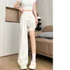 Pantalones Vaqueros de Tencel para Mujer, Verano Finos, Nuevo Estilo 2026, Talla Petite, Cintura Elástica, Corte Recto Holgado, Pantalones de Pierna Ancha de Seda Hielo