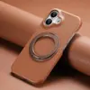 Funda giratoria para teléfono móvil Iphone18 16Plus Piel texturizada Apple 17Promax Funda protectora