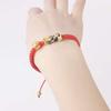 Explosiones de TikTok Vietnam Arena Dorada Pulsera Pixiu que Cambia de Color Sensible a la Temperatura Pulsera de Cuerda Roja para Pareja Tejida a Mano