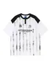 Camiseta Deportiva a Rayas con Estampado de Moda Estilo Americano para Hombres y Mujeres, Top Casual de Moda Holgado 2026