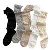 Calcetines Altos de Tul Estilo Coreano con Encaje de Burbujas para Niña Bailarina de Estilo Perezoso Ins hasta la Rodilla para Mujer