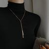 Acero de titanio no se decolora tablero de ajedrez Cuadros corazón collar para Mujer Nueva cadena clavícula diseño nicho sentido marca de moda ins estilo frío