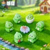 Figura de dinosaurio pequeño y lindo de dibujos animados transfronteriza, adorno de paisajismo de jardín DIY, decoración de sala de estar, pequeño adorno para escritorio de oficina