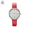 Reloj SK para mujer reloj de corte diamante para mujer reloj con correa impermeable movimiento japonés reloj de cuarzo personalizado transfronterizo 8048