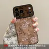 Design floral vintage com cordão adequado para capa de telefone Apple 17pm, iPhone 15 silicone, 16 camurça, 14 capa protetora