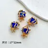 Colgante de Rosa Espinosa con Incrustaciones de Piedra Tridimensional Material de Cuentas Hecho a Mano DIY Accesorios para Pulsera Collar Joyería