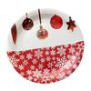 Plato de papel Copo de nieve Feliz Navidad Feliz Año Nuevo desechable transfronterizo en stock plato de papel para pastel juego de vajilla de vaso de papel