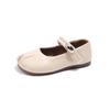 Sapatos Pequenos de Couro Estilo Francês Ins 2026 Nova Coleção Primavera e Outono Versão Coreana Sapatos Princesa Plissados para Meninas com Fivela Sapatos Mary Jane