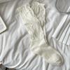 Calcetines de Estilo Ballet de Verano para Mujer, Calcetines de Media Pantorrilla con Lazo Serie Miu, Calcetines Finos de Algodón Puro para Pantorrilla de Verano