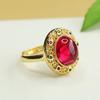 Anillo de Rubí Cultivado Ai Yu Anillo de Corindón Rojo Anillo Estilo Corte Mayorista de Fábrica Dropshipping S4011802