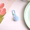 Chaveiro de Pingente Criativo Fofo Bola de Pelúcia Acessório DIY com Anel de Conexão Giratório Decoração Versátil para Bolsa