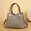 Bolsas Transfronteiriças, Bolsas Femininas Estampadas Retrô de Alta Qualidade e Grande Capacidade, Novas Bolsas Tote da Moda, Bolsas de Ombro, Bolsas de Mão para Mulheres