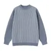 Suéter Casual de Cuello Redondo para Otoño e Invierno 2025, Pulóver Versátil de Manga Larga a Rayas de Aire Delgado a la Moda