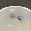 Pendientes de Bola de Color Caramelo de Gama Alta con Diseño de Nicho, Pendientes Femeninos y Lindos, Pendientes Versátiles de Dos Formas Retro para Mujer