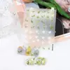 Directo de fábrica arte de uñas de rosa lirio del valle japonés pegatinas de arte de uñas tridimensionales pegatinas de uñas impermeables calcomanías decorativas joyas