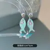 Pendientes Retro Pequeños de Pescado Fresco para Mujer Verano 2025 Pendientes Sencillos Geniales Pendientes de Nicho Elegantes Versátiles
