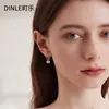 Pendientes de Plata de Ley S925 Estilo Iu, Pendientes para Mujer de Círculo Doble Corazón Plateado de Lujo Ligero, Accesorios para Orejas de Diseño Minimalista de Nicho