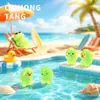 Serie de Vacaciones de Verano en la Playa Tortuga Linda que Brilla en la Oscuridad Adornos DIY Accesorios de Decoración de Playa de Microescena Venta al por Mayor